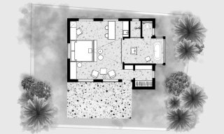 House floor plan, 1 bedroom in Casa Noi Villas No. 11005